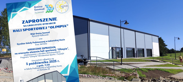 Łebieńska Huta z nową halą Olimpia.